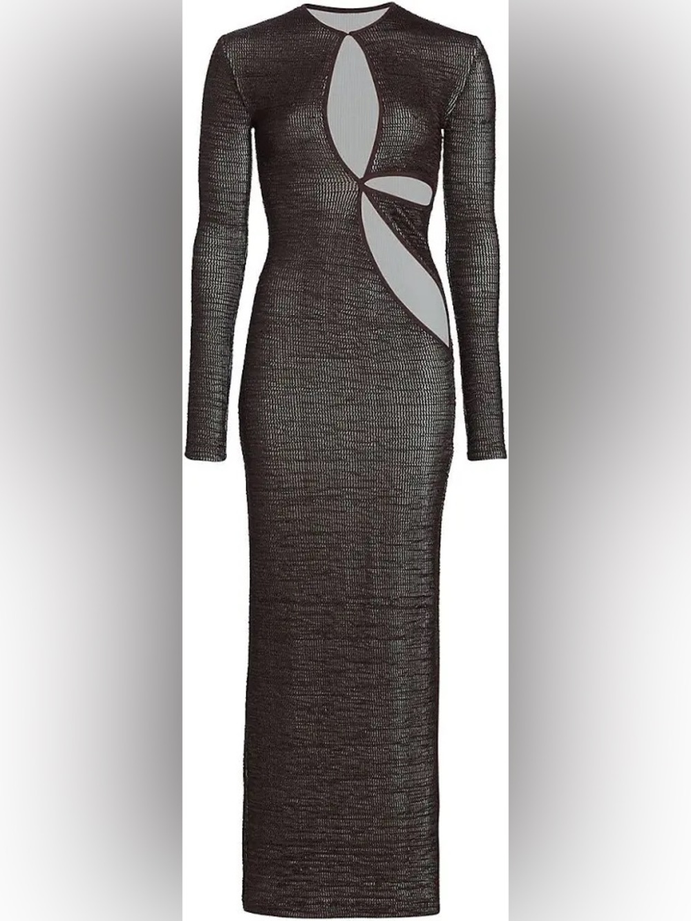 Long Black Cutout Knit Dress CHRISTOPHER ESBER